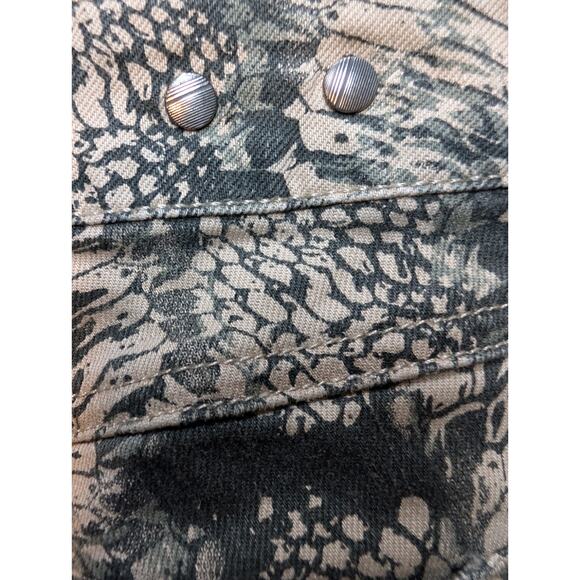 CABI Women's 6 Snakeskin Print Reptile Skinny Ankle Pants Retro Emo Y2K - Picture 6 of 6